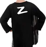 Children's Zorro Carnival Costume with Mask, Zorro Super Hero Masquerade Costume for kids from 3 to 10 years old Black