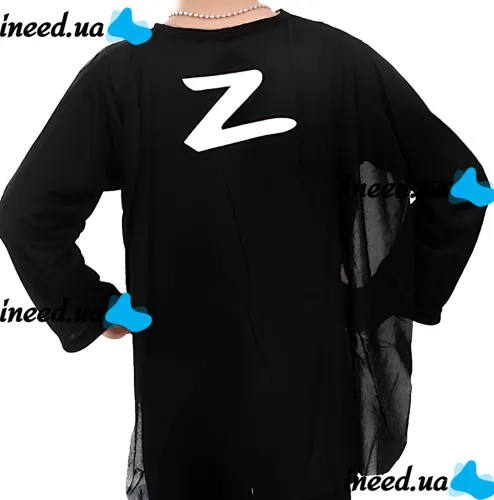 Children's Zorro Carnival Costume with Mask, Zorro Super Hero Masquerade Costume for kids from 3 to 10 years old Black
