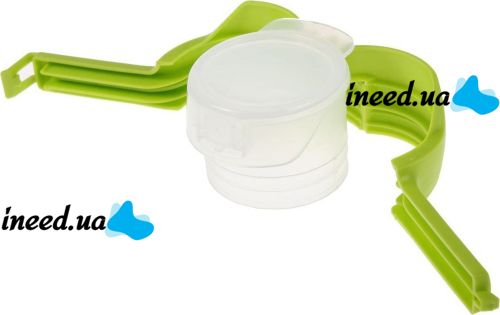 Универсальный зажим для пакетов с дозатором Bradex NF-6765, для сыпучих продуктов и специй, Герметичная крышка Брадекс на мешки и пакеты для круп