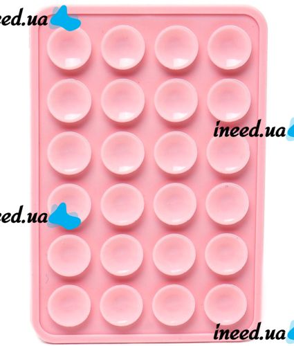 Sticker Side Silicone 8x5.5cm double-sided silicone suction cup phone lipper holder, 24 suction cups for smartphone Octobuddy