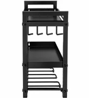 Carro MZY-856 3-Tier Wall-Mounted Tool Organizer, Metal Hanging Shelf for Storing Power Tools and Accessories in the Garage