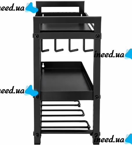 Carro MZY-856 3-Tier Wall-Mounted Tool Organizer, Metal Hanging Shelf for Storing Power Tools and Accessories in the Garage