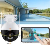 Вулична камера 360 відеоспостереження 6 МП IP CAMERA AP EZVIZ QF300 поворотна WiFi відеокамера з нічною зйомкою і датчиком руху 6 mp і блок живлення