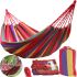 Suspended hammock 190x80 cm without slats Orange, single Mexican cotton fabric hammock without crossbars for lounging with cover, bag