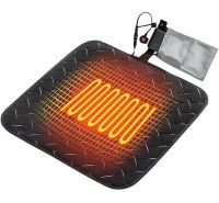 Square Mat Bedding Folem KM-56711 Heated for Chairs, Legs and Animals Heating Pad 45x45 cm 3 Modes of Operation from USB Power Bank in Bed Black