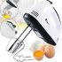 Domotec MS-1333 180W 7-speed Hand mixer with nozzles for whipping and kneading dough, Kitchen mixer foam mixer Domotek DH-133 White