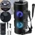 SoonBox S4405 10W Wireless Bluetooth Speaker with Microphone and RGB LED Backlight, Rechargeable Bluetooth Speaker USB AUX for Android IOS Black