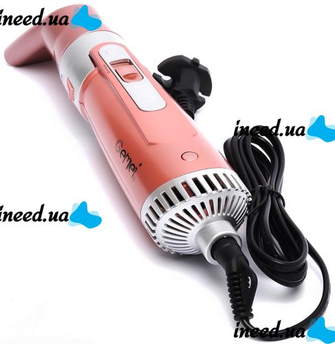 Gemei GM-4831 7 in 1 styling multistyler hair dryer brush with attachments 2200W flat iron curling tongs Gemmy for drying, curling, straightening and volumizing hair Pink