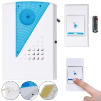 Дверний дзвінок Luckarm Intelligent D006 від розетки 220V бездротова кнопка передавач сигналу і приймач від мережі на 38 мелодій для вхідних дверей до 100 м