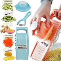 Ручна терка Vegetable Cutter DT-17 5 в 1 кухонний слайсер, овочерізка для чищення та нарізання овочів і фруктів, плоска шинкування зі змінними насадками