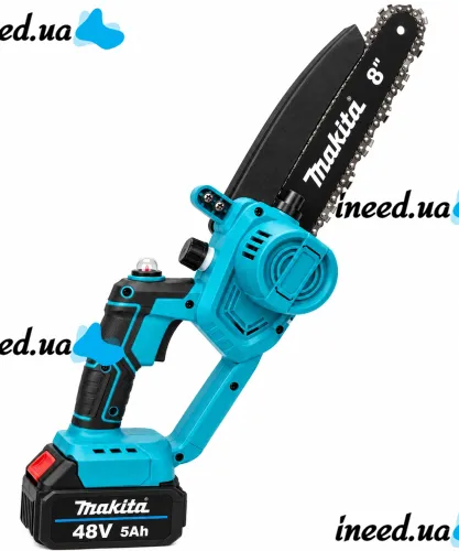 Makita DUC101Z 48V 5Ah 8" Cordless Mini Chain Saw for 2 Batteries, Brushless Electric Saw with Semi-Automatic Chain Lubrication in a Makita Case