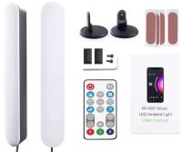 Комплект настільний кольоровий світильник лампа Ambient Light RGB D16 2 штуки з пультом ДУ, Світлодіодні лампи Wi-Fi підсвічування 25 см від USB