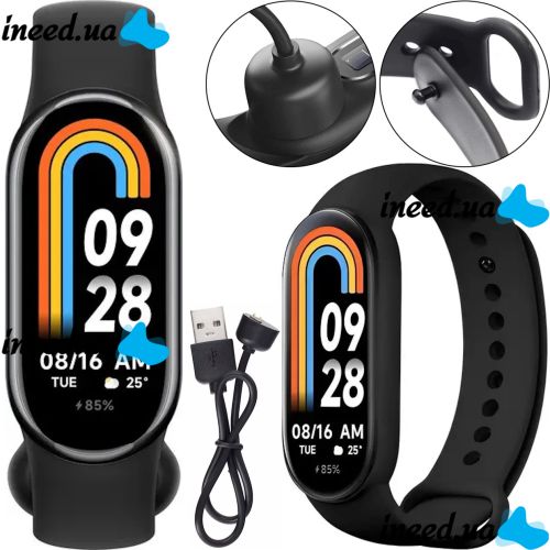 Xiaomi Mi Band M8 FitPro fitness bracelet with pedometer, blood pressure and heart rate measurement, Xiaomi Smart Watch M8 Black Sports Smart Wrist Watch