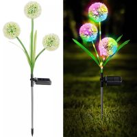 Садовый декоративный фонарь Одуванчики LED Flower Solar Led Light 70 см водонепроницаемый уличный RGB светильник на солнечной батарее для сада