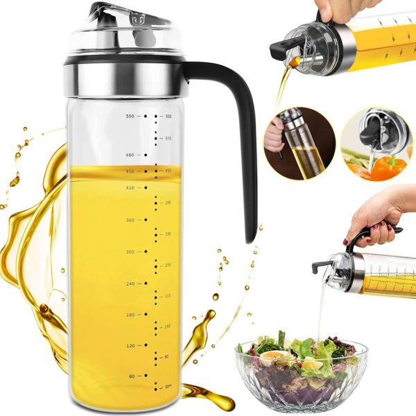 Дозатор для растительного масла An Rui Oil Bottle YH-033 550 мл стеклянная бутылка для уксуса, кухонный диспенсер для хранения жидких продуктов
