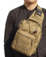 6L Tactical Crossbody Bag A74 Brown Single-strap Waterproof Men's Military Chest Bag Army Chest Banana