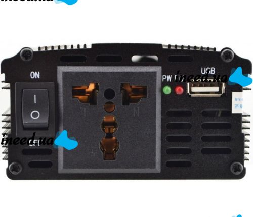 Автомобильный инвертор UKC 12V-220V 1500W, авто преобразователь напряжения тока 12В 1500Вт от аккумулятора и прикуривателя с защитой от перегруза