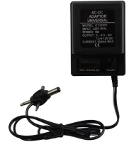 Универсальный блок питания Ran-Teng RT-308 9W с регулятором напряжения 1.5-12V 500mA, Адаптер с 4 разъемами и переключателем полярности Черный
