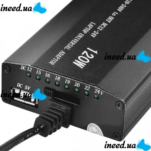 Universal Car Charger laptop UKC 901 120W 12-24V for Laptop with Adapters Adapter Charging from 220V Mains and Cigarette Lighter