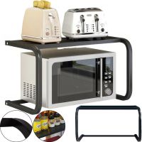 Настільна Полиця стелаж для мікрохвильовки Multifunctional Microwave rack AND979, кухонний органайзер над мікрохвильовою піччю СВЧ для дрібниць Чорна