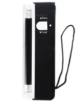 UV Portable Handheld Currency Detector DL01 DL-01, Pocket Detector for Verifying the Authenticity of Banknotes and Banknotes with a Flashlight Black