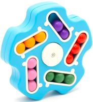 Children's Educational Spinner Fidget Spinner Magic Cube Pink,Blue, Rotating Magic Puzzle Toy for Children from 3 years Old, Antistress
