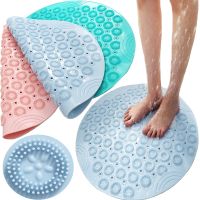 Нековзний килимок для душу Massage Foot Rad 35 см, силіконовий, масажний килимок-щітка для стоп, круглий, гумовий килимок для ванни на присосках