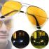 Водійські окуляри нічного бачення для водіння вночі Night View NV Glasses, Жовті поляризаційні антиблікові авіатори антифари з захистом для очей
