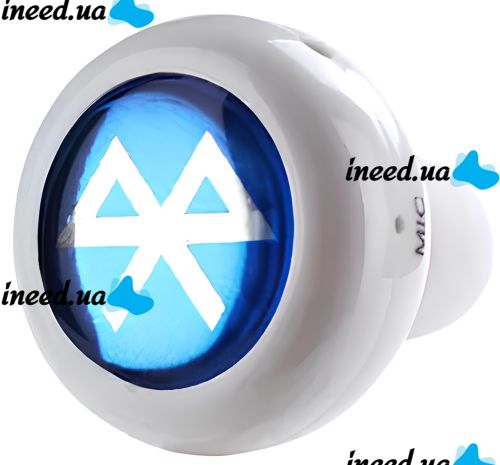 Бездротовий стерео навушник AirBeats Bluetooth mini 4.0 White Вакуумна гарнітура з вбудованим мікрофоном і шумозаглушенням для IOS і Android Білий