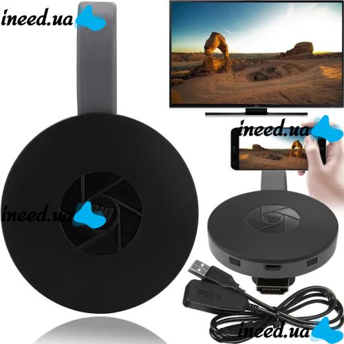 Wireless WiFi HDMI Receiver Adapter Chromecast MiraScreen G2 Multimedia Media Player with Built-in WIFI Module from Phone to TV Black