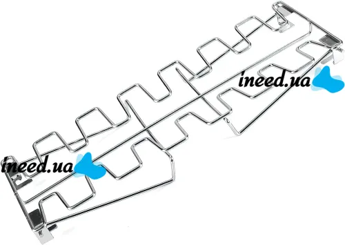 Підставка для приготування курячих ніжок A-Plus Barbecude KF-0982 універсальна стійка з піддоном для духовки та гриля, решітка з нержавіючої сталі
