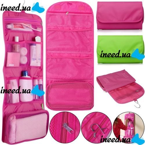 Подвесной органайзер для косметики Travel Storage Bag SR-748 раскладная дорожная косметичка для гигиенических принадлежностей, складная сумка LY-236