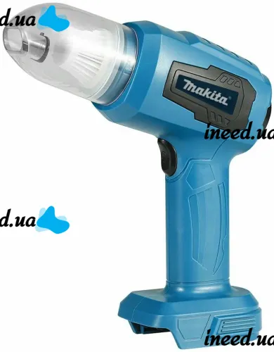 Акумуляторний пилосос Makita CVC-21 21V з насадками, бездротовий ручний автопилосос Макіта 3 режими швидкості для сухого прибирання в авто і вдома Синій