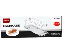 Підставка для приготування курячих ніжок A-Plus Barbecude KF-0982 універсальна стійка з піддоном для духовки та гриля, решітка з нержавіючої сталі