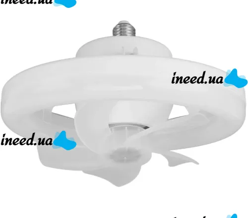 Электрический потолочный вентилятор лампа LED Fan Light CHP-008 2835 2в1 в патрон E27 с пультом дистанционного управления, RGB люстра с вентилятором