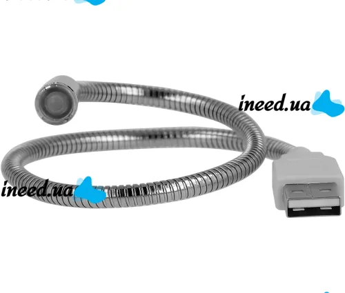 Гнучка лампа USB LED Light 35 см для підсвічування клавіатури ноутбука , портативне металеве підсвічування на гнучкій ніжці для повербанка