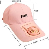 Бейсбольна кепка з вентилятором Fan RS-75 Рожева, сонцезахисна, охолоджувальна бейсболка з обдувом, USB зарядкою, акумулятором на сонячній батареї