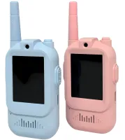 Детская рация с видеосвязью  Video Walkie Talkie JK200 2 штуки аккумуляторная Wi-Fi видео-рация с цветным дисплеем и видеочатом для детей от 6 лет