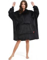 Толстовка-плед с капюшоном Huggle Hoodie Ultra Plush Blanket 2 в 1 унисекс оверсайз толстовка худи плюшевый плед с рукавами на флисе 74Х110 см Черный