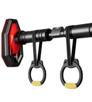 RPM Sports DL-413 65-100 cm telescopic pull-up bar with level and rings, door bar AND5364