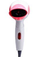 Складаний дорожній фен GEMEI GM-1756 Pink портативний для укладання і сушіння волосся зі збірною ручкою, насадкою і терморегулятором 1200W Рожевий