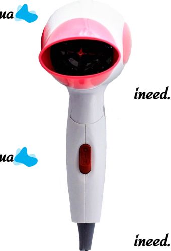 Складаний дорожній фен GEMEI GM-1756 Pink портативний для укладання і сушіння волосся зі збірною ручкою, насадкою і терморегулятором 1200W Рожевий