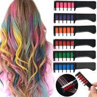 Hair Chalk Set FM227 Multicolored Dyes 6 pcs Hair Chalk Set comb set with colored crayons for coloring hair of children and adults
