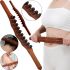 Деревянный массажер для тела Wood Therapy Massage XL-900 ручной акупунктурный валик, скребок Гуаша для снятия боли в мышцах 20 массажных точек 58 см