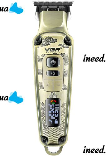 Акумуляторна машинка для стрижки волосся VGR V-901 5W бездротовий чоловічий тример для стрижки і окантовки бороди і вусів зі змінними насадками V901