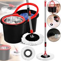 Комплект швабра з турбо віджимом і відром Spin Mop 360 10 л набір для прибирання та миття підлоги Magic Mop телескопічна швабра з насадкою з мікрофібри