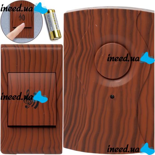 Battery Operated Doorbell Luckarm D602 Wireless Receiver Transmitter under the Tree 32 Digitally Controlled Ringtones for Home on Batteries
