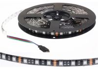 USB Bluetooth светодиодная лента Rope-Lights RGB SMD5050 5 м IP65 с управлением от телефона разноцветная с контролером в силиконе Черная SMD-5050