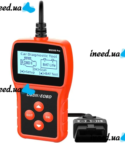 Автомобільний сканер OBDII/EOBD MS309PRO для діагностики помилок двигуна авто, детектор несправності, діагностичний автосканер з дисплеєм OBD2