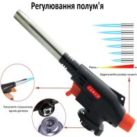 Portable Gas Burner for Canister Multi Purpose Torch No. 504 With Travel Cutter with Piezo Ignition Flame Control Manual Gas Soldering Iron